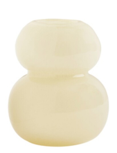 Oyoy Living Design Lasi Vase Extra Small Yellow VANILLA H12.5CM
