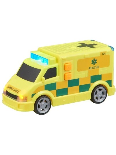 Teamsterz Small Ambulance with L&S yellow toy