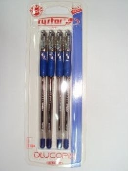Rystor Fun Kulepenn Med Utskiftbar Spiss, Blå 0,3 Mm – 4 Stk I Blister Fn-07/A