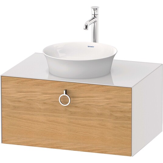 Duravit White Tulip Servantskap 1 skuff 80x55x40,8 cm Eik/Hvit Høyglans