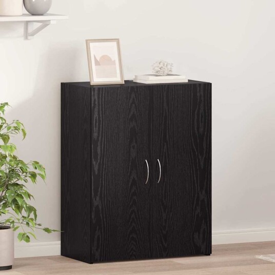 Kontorskap Svart eik 70 x 32 x 77.5 cm Konstruert tre