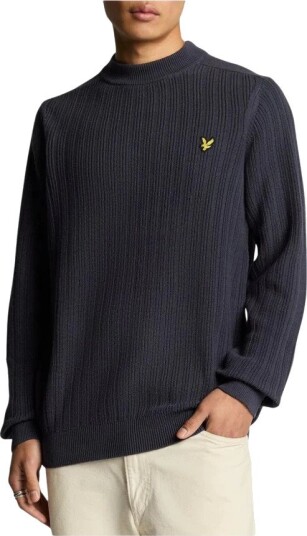 Lyle & Scott Herre Strikkevarer Blå S,