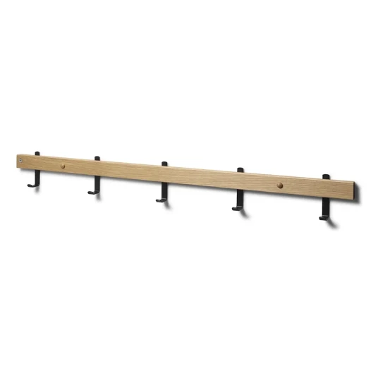 Oscarssons Möbel Nadja Knaggrekke 90 cm Svartbeiset eik/matt svart stål Oscarssons Möbel Nadja Knaggrekke 90 cm Svartbeiset eik/matt svart stål