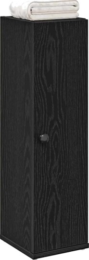 Baderomsskap med rulleholder svart 20,5x22x72 cm 8721158573957 Baderomsskap med rulleholder svart 20,5x22x72 cm 8721158573957