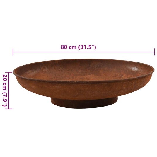 vidaXL Bålfat 80 cm stål vidaXL Bålfat 80 cm stål