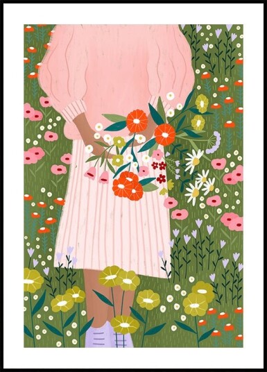 Blossoms in Hand Plakat / 21x30cm