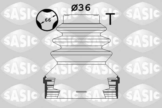 Sasic Mansjett drivaksel SASIC 1900036