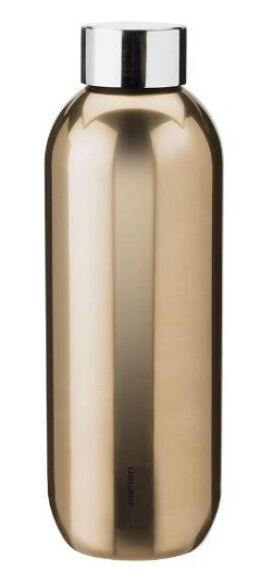 Stelton - I:cons Keep Cool termoflaske 0,6L dark gold/steel