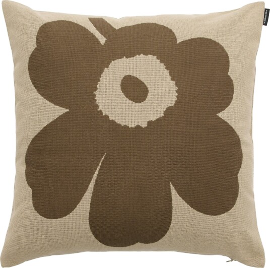 Unikko Putetrekk 50x50 cm Off white / Taupebrun