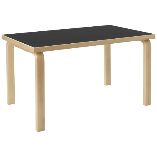 Artek Aalto 80B Bord Rektangulær 60x100 cm Sort Linoleum