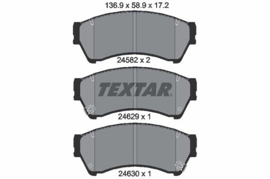 Bremseklosser TEXTAR 2458202 Bremseklosser TEXTAR 2458202