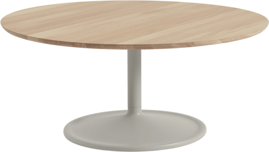 Muuto Soft salongbord Ø95 cm Solid oak grey