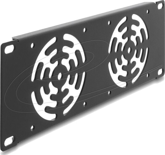 Delock Stativdeksel For 2 Fans 80 X 80 Mm Mørk Grå 2U 10" 67432