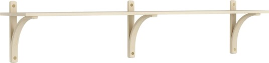 Levi Wall Shelf 180 cm Small Brass / Naturlack Ash