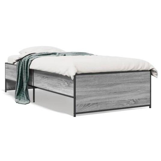  Sengeramme grå sonoma 90x190 cm konstruert tre og metall 8721012987753