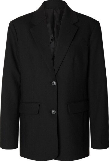 Selected Slwoversized Mara Wool Blend Blazer Noos BLACK 36