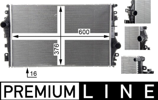 Radiator MAHLE ORIGINAL CR 1658 000P