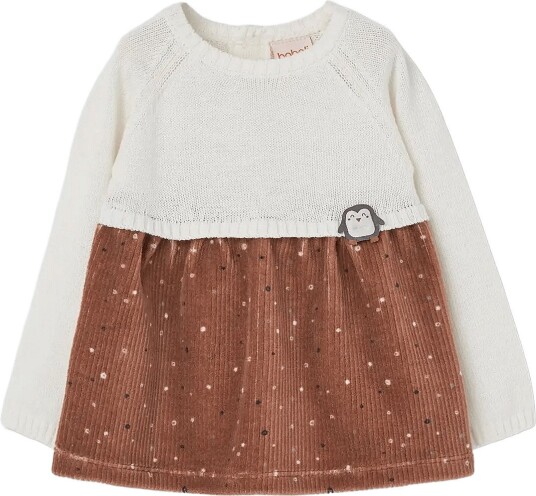 Boboli | Knitwear Combined Dress For Baby Bci | 92 Boboli | Knitwear Combined Dress For Baby Bci | 92