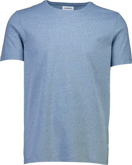 Lindbergh Mouliné O Neck Tee S/S Blue XXXL