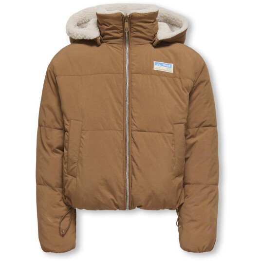 kids ONLY Toasted Coconut Kogmaria Life Reversib Puffer Jakke Otw 158