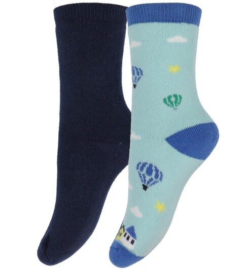 Melton Sokker George 2 pack Navy/Lyseblå 17/19 Sokker