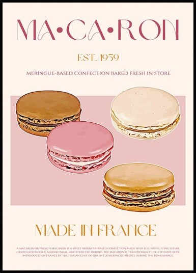 French Macaron Delight Plakat Plakat / 50x70cm