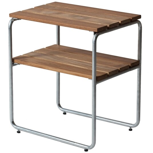 Grythyttan Stålmöbler Sidebord L45 Teak/galvanisert 45 x 33 cm Natur