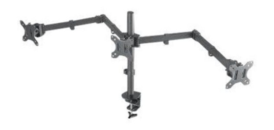 IC INTRACOM Manhattan Monitor Triple Desk Mount (cl) 3 screens 10 27" Vesa 75x75 to 100x100mm 3 pivots (full motion) Height up to 44cm Max 14kg Black IC INTRACOM Manhattan Monitor Triple Desk Mount (cl) 3 screens 10 27" Vesa 75x75 to 100x100mm 3 pivots (full motion) Height up to 44cm Max 14kg Black