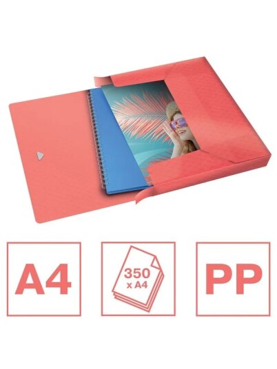 Esselte Colour'Breeze Extra Capacity Box File Coral Esselte Colour'Breeze Extra Capacity Box File Coral