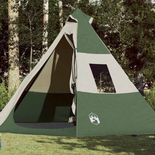  Campingtelt tipi 7 personer grønn vanntett
