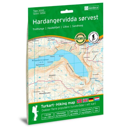 Nordeca Hardangervidda Sørvest 1:50 000 2022