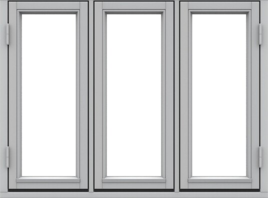 Vindu Lyssand Vinduer Sidehengslet 3-Lags 3-Rams Tre