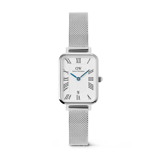 Daniel Wellington DW Watch Quadro Sterling Roman Numerals Date 20x26mm Silver Daniel Wellington DW Watch Quadro Sterling Roman Numerals Date 20x26mm Silver