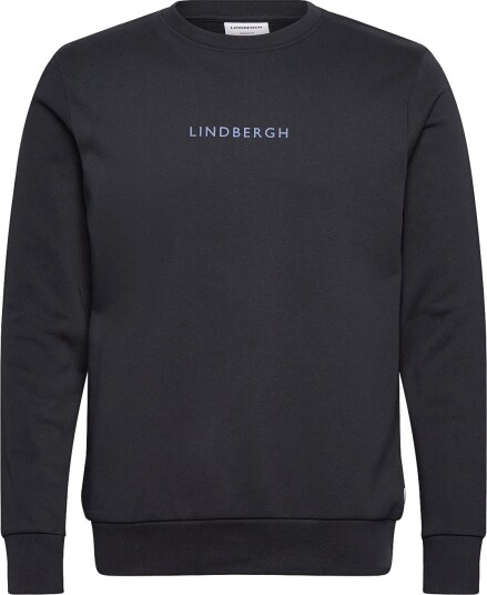 Lindbergh Logo Chest Print O Neck Sweat Blue XXXL