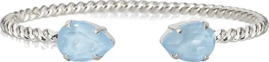 Caroline Svedbom Mini Drop Bracelet Rhodium Blue ONE SIZE