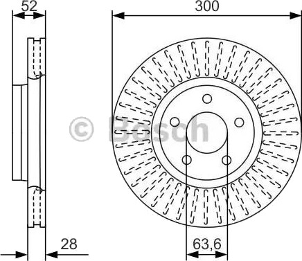 Bremseskive BOSCH 0 986 479 D38 Bremseskive BOSCH 0 986 479 D38