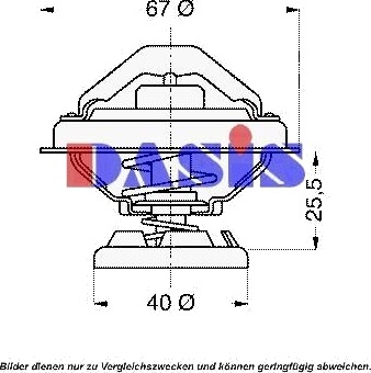 Termostat, kjølemiddel AKS DASIS 751905N Termostat, kjølemiddel AKS DASIS 751905N