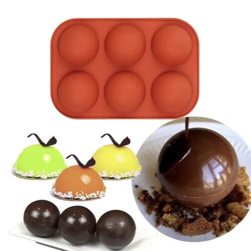 Otego Silikonform Kule / halvkule 6 deler Is/sjokolade/geléform Otego Silikonform Kule / halvkule 6 deler Is/sjokolade/geléform
