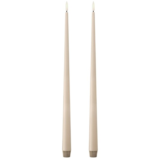 Ester & Erik Led Stearinlys 2 pk 40 cm Ice Latte Ester & Erik Led Stearinlys 2 pk 40 cm Ice Latte