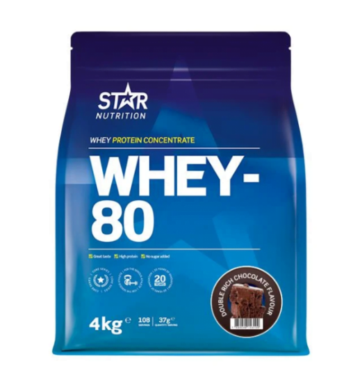Whey-80 Myseprotein 4 kg​ - Chocolate Hazelnut Nougat