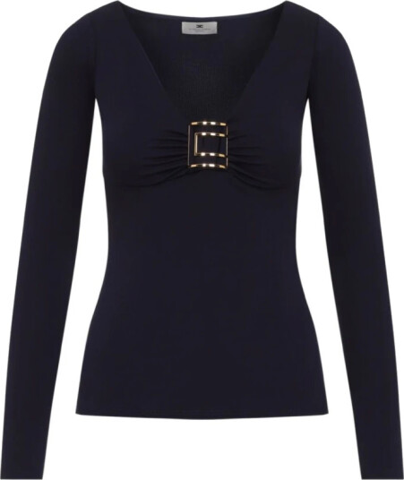 Elisabetta Franchi Dame Topper Blå M,