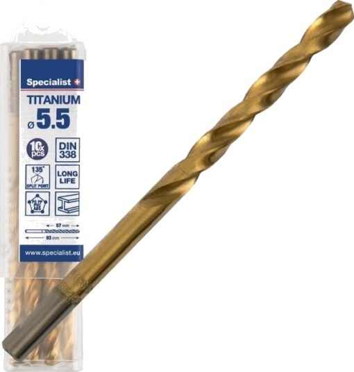 Spesialist+ Titan Metallbor 5,5 Mm 10 Stk