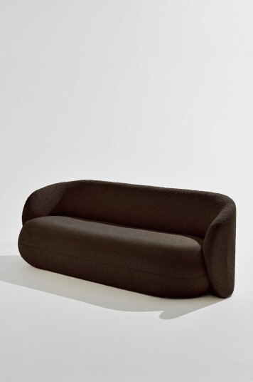Jotex Sofa 3seter Polyester/Teddy/Kryssfiner/Polyeterskum Sjokoladebrun Bloom 1663845020