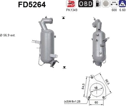 Partikkelfilter AS FD5264 Partikkelfilter AS FD5264