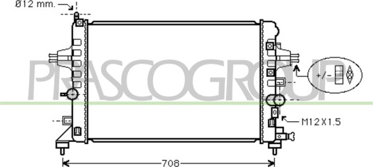 PRASCO OP410R002 Radiator motorkjøling