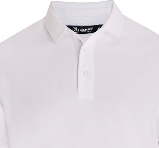 Abacus M Prestwick Recycled Hvit Golf pologenser herre 100 White Medium