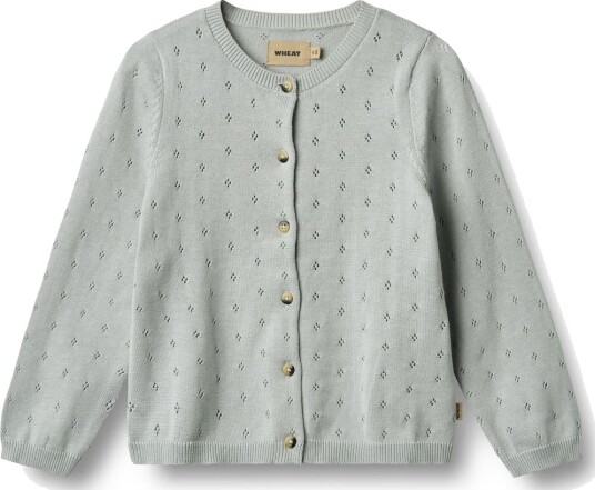 Wheat Knit Cardigan Maia Soft Blue (110 / 5 år)