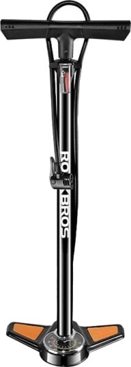 Rockbros GP6532B Gulvpumpe med manometer ??? opptil 11 bar ??? svart/oransje Rockbros GP6532B Gulvpumpe med manometer ??? opptil 11 bar ??? svart/oransje