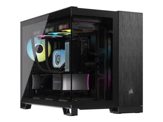 Corsair 2500X Midi Tower Kabinett med Herdet Glass i Svart Aluminium