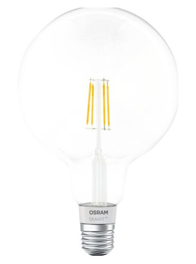 Ledvance Osram Smart+ Led-Filamentlyspære Form: G125 E27 5.5 W Ekvivalent 50 Varmt Hvitt Lys 2700 K Ledvance Osram Smart+ Led-Filamentlyspære Form: G125 E27 5.5 W Ekvivalent 50 Varmt Hvitt Lys 2700 K
